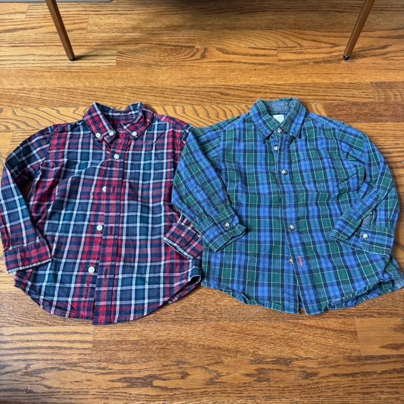 Janie and Jack 3t boys button down tops - Picture 3 of 4